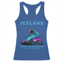 Iceland Total Solar Eclipse 2026 Racerback Tank Top August 12 Eclipse Totality Chaser Aurora Northern Lights