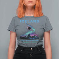 Iceland Total Solar Eclipse 2026 T Shirt For Women August 12 Eclipse Totality Chaser Aurora Northern Lights