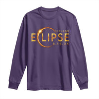 Iceland Eclipse 2026 Long Sleeve Shirt August 12 26 Solar Eclipse Totality