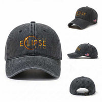 Iceland Eclipse 2026 Washed Cotton Baseball Cap August 12 26 Solar Eclipse Totality
