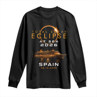 Spain Total Solar Eclipse 2026 At Sea Cruise Long Sleeve Shirt