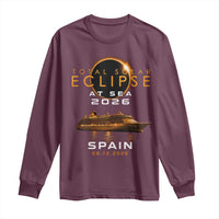 Spain Total Solar Eclipse 2026 At Sea Cruise Long Sleeve Shirt