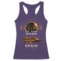 Spain Total Solar Eclipse 2026 At Sea Cruise Racerback Tank Top