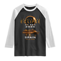Spain Total Solar Eclipse 2026 At Sea Cruise Raglan Shirt