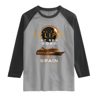 Spain Total Solar Eclipse 2026 At Sea Cruise Raglan Shirt