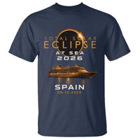 Spain Total Solar Eclipse 2026 At Sea Cruise T Shirt