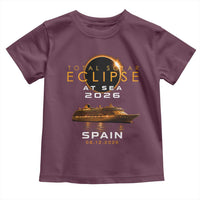 Spain Total Solar Eclipse 2026 At Sea Cruise Toddler T Shirt