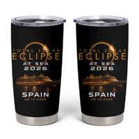 Spain Total Solar Eclipse 2026 At Sea Cruise Tumbler Cup