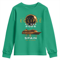 Spain Total Solar Eclipse 2026 At Sea Cruise Youth Sweatshirt