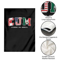 CUM Canada USA Mexico Patriotic Soccer Fans Garden Flag