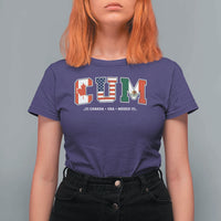 CUM Canada USA Mexico Patriotic Soccer Fans T Shirt For Women