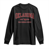 Oklahoma Sports Throwback Design Jersey Style Long Sleeve Shirt
