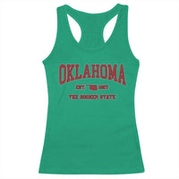 Oklahoma Sports Throwback Design Jersey Style Racerback Tank Top