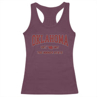 Oklahoma Sports Throwback Design Jersey Style Racerback Tank Top