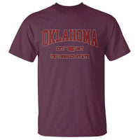 Oklahoma The Sooner State Sports Throwback Design Jersey Style T Shirt