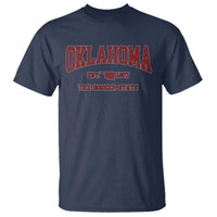 Oklahoma The Sooner State Sports Throwback Design Jersey Style T Shirt