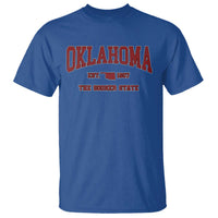 Oklahoma The Sooner State Sports Throwback Design Jersey Style T Shirt