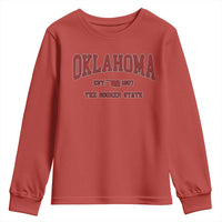 Oklahoma Sports Throwback Design Jersey Style Youth Sweatshirt