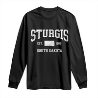 Sturgis South Dakota Est 1888 Long Sleeve Shirt Vintage SD State Map Pride
