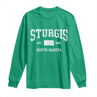 Sturgis South Dakota Est 1888 Long Sleeve Shirt Vintage SD State Map Pride