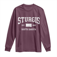 Sturgis South Dakota Est 1888 Long Sleeve Shirt Vintage SD State Map Pride