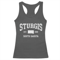 Sturgis South Dakota Est 1888 Racerback Tank Top Vintage SD State Map Pride