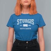 Sturgis South Dakota Est 1888 T Shirt For Women Vintage SD State Map Pride