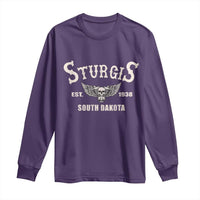 Sturgis South Dakota Est 1938 Motorcycle Biker Skull Long Sleeve Shirt