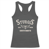 Sturgis South Dakota Est 1938 Motorcycle Biker Skull Racerback Tank Top