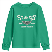 Sturgis South Dakota Est 1938 Motorcycle Biker Skull Youth Sweatshirt