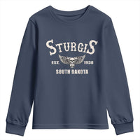 Sturgis South Dakota Est 1938 Motorcycle Biker Skull Youth Sweatshirt