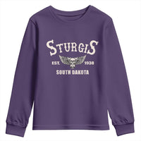 Sturgis South Dakota Est 1938 Motorcycle Biker Skull Youth Sweatshirt