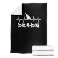 Funny Shark Heartbeat EKG Dunn Ocean Wildlife Throw Blanket