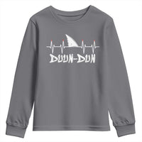 Funny Shark Heartbeat EKG Dunn Ocean Wildlife Youth Sweatshirt