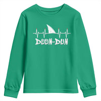 Funny Shark Heartbeat EKG Dunn Ocean Wildlife Youth Sweatshirt