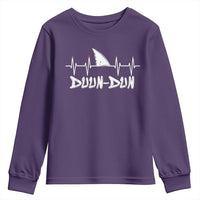 Funny Shark Heartbeat EKG Dunn Ocean Wildlife Youth Sweatshirt