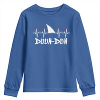 Funny Shark Heartbeat EKG Dunn Ocean Wildlife Youth Sweatshirt
