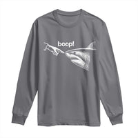 Boop Shark Meme Long Sleeve Shirt Funny Nose Touch Shark Lovers Ocean Life