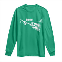 Boop Shark Meme Long Sleeve Shirt Funny Nose Touch Shark Lovers Ocean Life