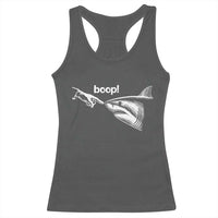 Boop Shark Meme Racerback Tank Top Funny Nose Touch Shark Lovers Ocean Life