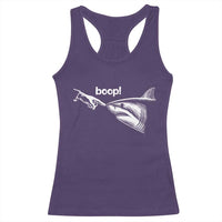 Boop Shark Meme Racerback Tank Top Funny Nose Touch Shark Lovers Ocean Life