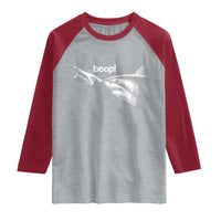 Boop Shark Meme Raglan Shirt Funny Nose Touch Shark Lovers Ocean Life