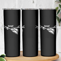 Boop Shark Meme Skinny Tumbler Funny Nose Touch Shark Lovers Ocean Life