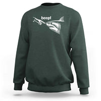 Boop Shark Meme Sweatshirt Funny Nose Touch Shark Lovers Ocean Life