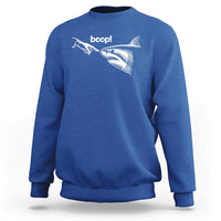 Boop Shark Meme Sweatshirt Funny Nose Touch Shark Lovers Ocean Life