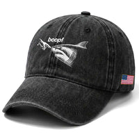 Boop Shark Meme Washed Cotton Baseball Cap Funny Nose Touch Shark Lovers Ocean Life
