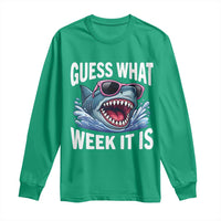Funny Shark Guess What Week It Is Long Sleeve Shirt Shark Awareness Support Ocean Summer