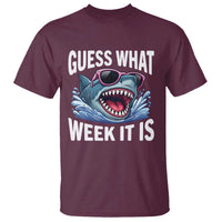 Funny Shark Guess What Week It Is T Shirt Shark Awareness Support Ocean Summer