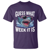 Funny Shark Guess What Week It Is T Shirt Shark Awareness Support Ocean Summer