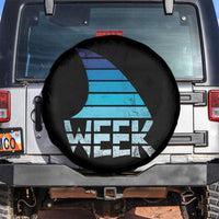 Funny Shark Fin Week Retro Ocean Wildlife Vintage Spare Tire Cover